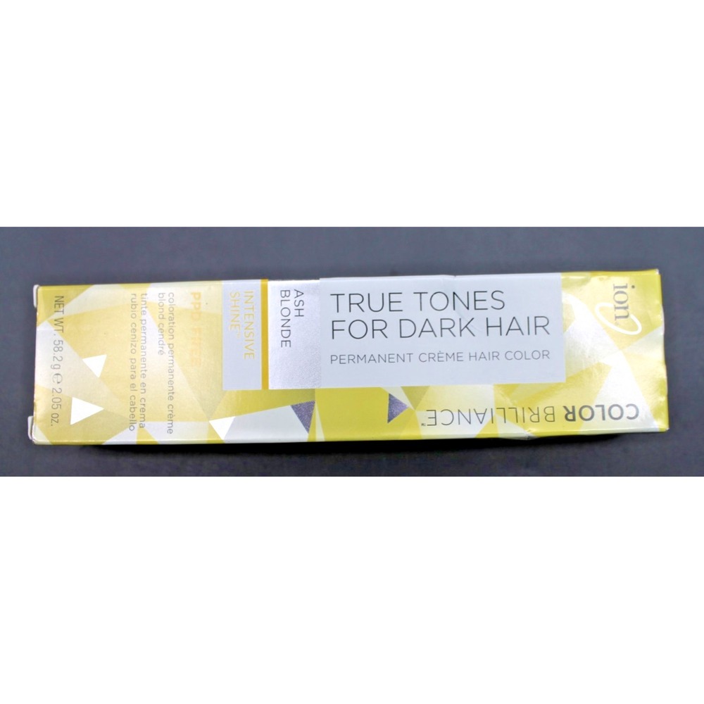 Ion Color Brilliance True Tones for Dark Hair Ash Blonde Permanent Creme NEW